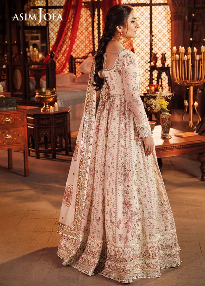 Asim Jofa Embroidered Chiffon Suits Unstitched 3 Piece AJ24CE AJCE-04 - Formal Collection