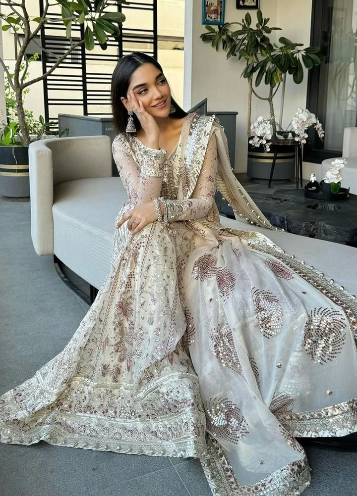 Asim Jofa Embroidered Chiffon Suits Unstitched 3 Piece AJ24CE AJCE-04 - Formal Collection