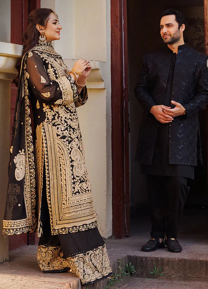 Asim Jofa Embroidered Chiffon Suits Unstitched 3 Piece AJ24CE AJCE-06 - Formal Collection