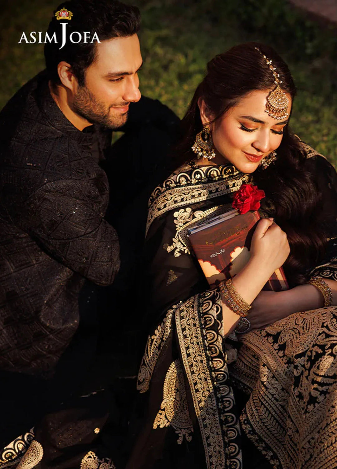 Asim Jofa Embroidered Chiffon Suits Unstitched 3 Piece AJ24CE AJCE-06 - Formal Collection