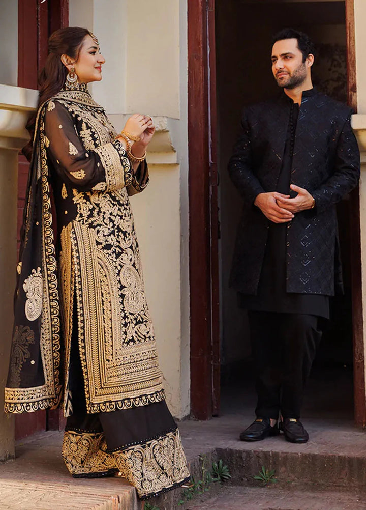 Asim Jofa Embroidered Chiffon Suits Unstitched 3 Piece AJ24CE AJCE-06 - Formal Collection