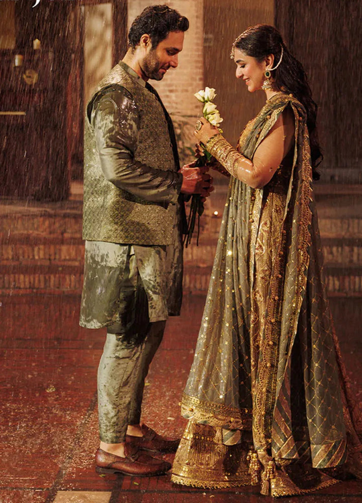 Asim Jofa Embroidered Chiffon Suits Unstitched 3 Piece AJ24CE AJCE-07 - Formal Collection