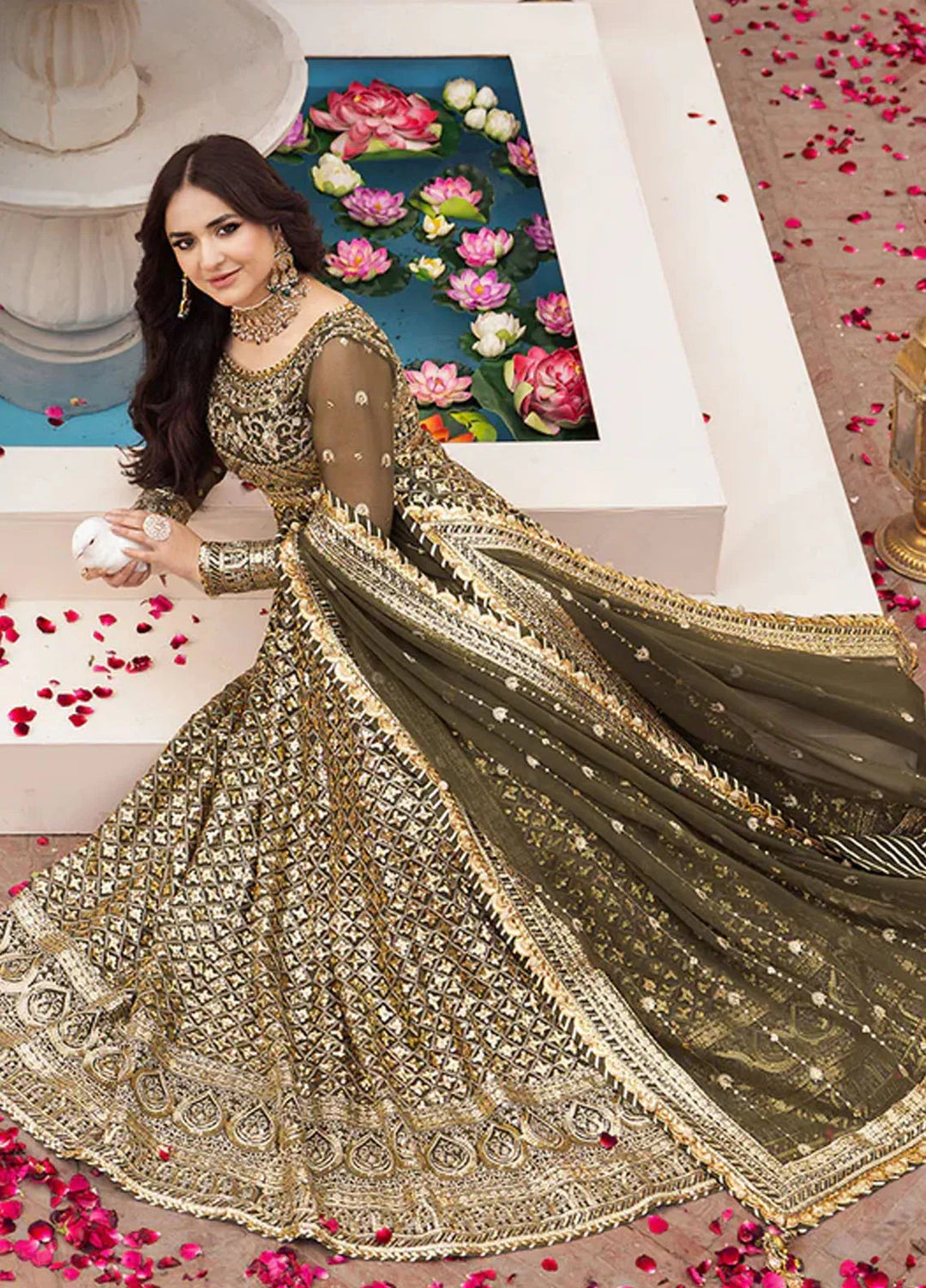 Asim Jofa Embroidered Chiffon Suits Unstitched 3 Piece AJ24CE AJCE-08 - Formal Collection