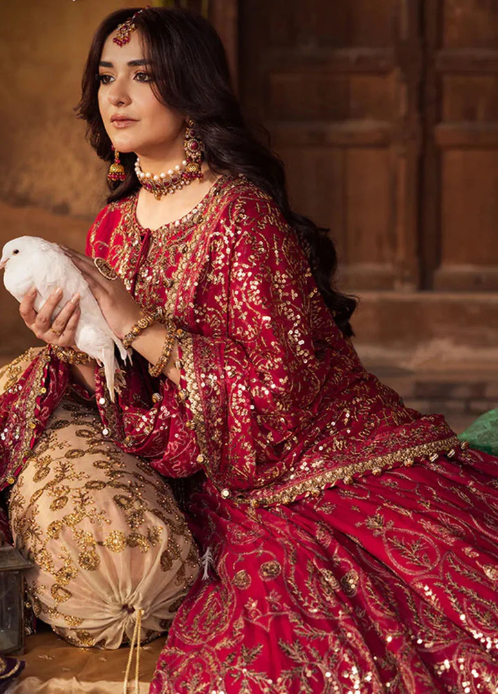 Asim Jofa Embroidered Chiffon Suits Unstitched 3 Piece AJ24CE AJCE-10 - Formal Collection