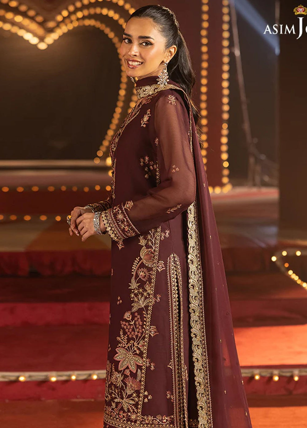 Asim Jofa Embroidered Chiffon Suits Unstitched 3 Piece AJ25LD AJLLF-04 - Festive Collection
