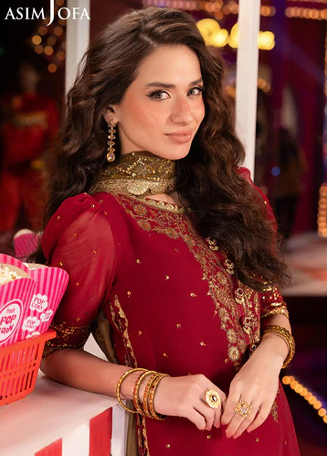 Asim Jofa Embroidered Chiffon Suits Unstitched 3 Piece AJ25LF AJLF-04 - Festive Collection