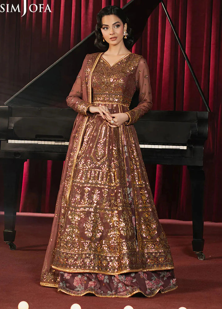 Asim Jofa Embroidered Chiffon Suits Unstitched 3 Piece AJ25PF AJPF-36 - Festive Collection