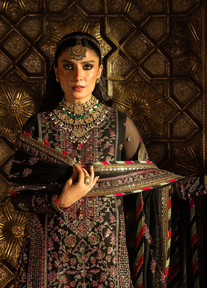 Asim Jofa Embroidered Chiffon Unstitched Suit 3 Piece AJ23VF AJVF-01 - Festive Collection