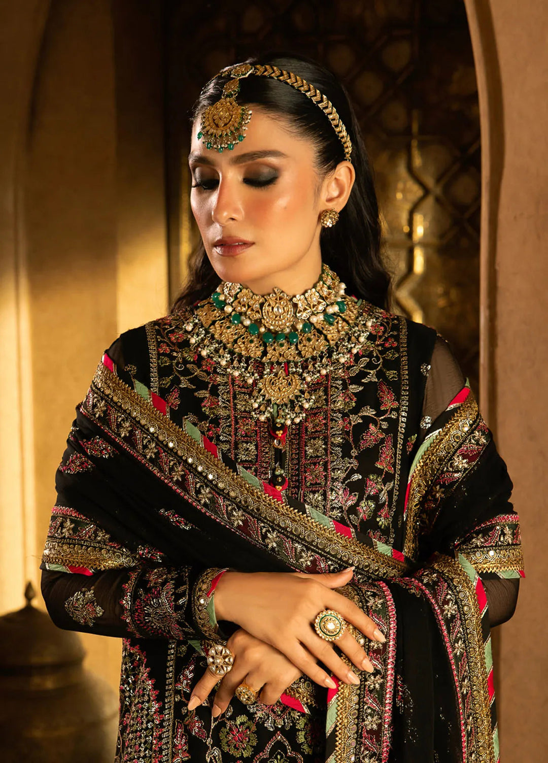 Asim Jofa Embroidered Chiffon Unstitched Suit 3 Piece AJ23VF AJVF-01 - Festive Collection