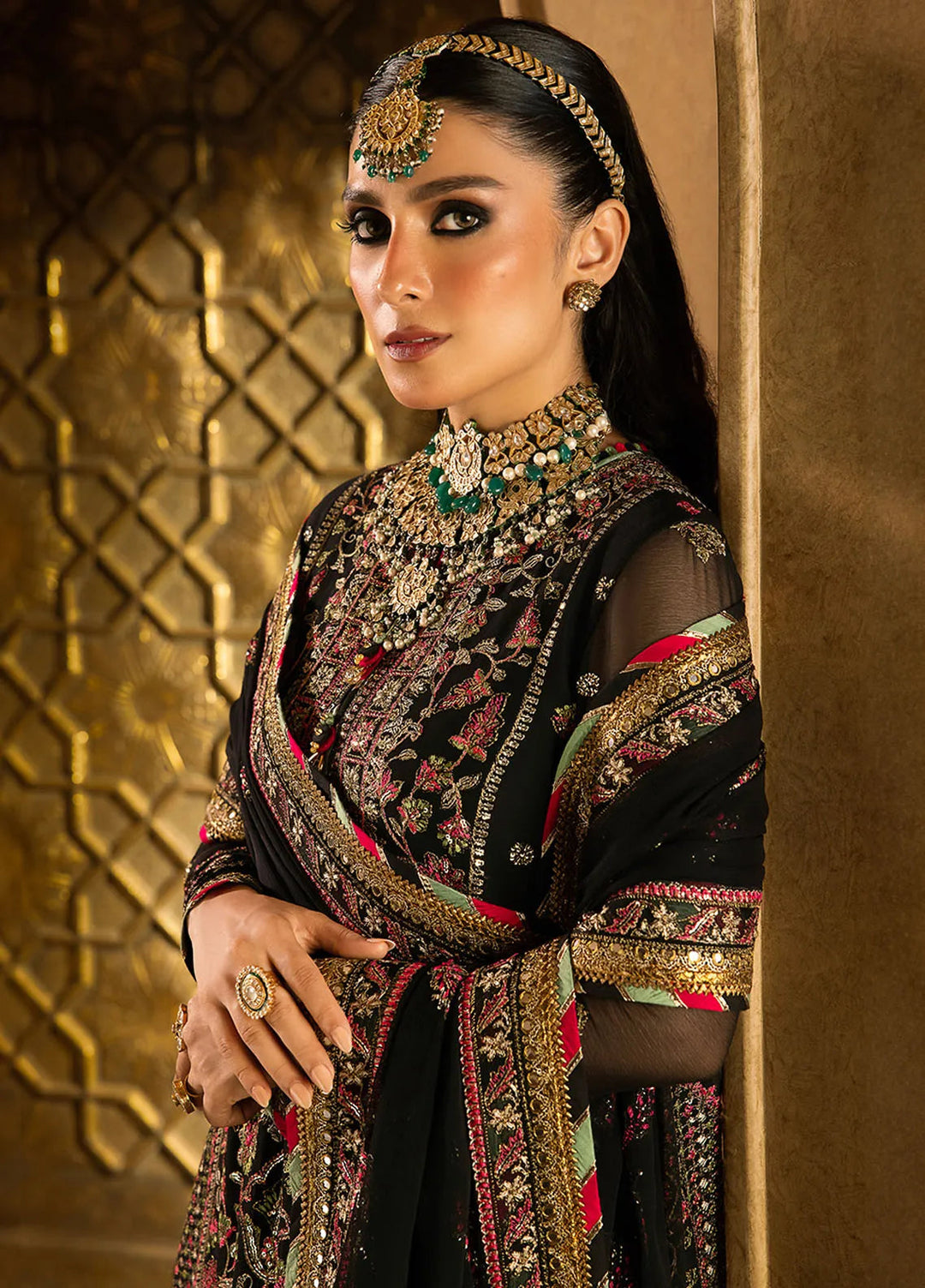 Asim Jofa Embroidered Chiffon Unstitched Suit 3 Piece AJ23VF AJVF-01 - Festive Collection
