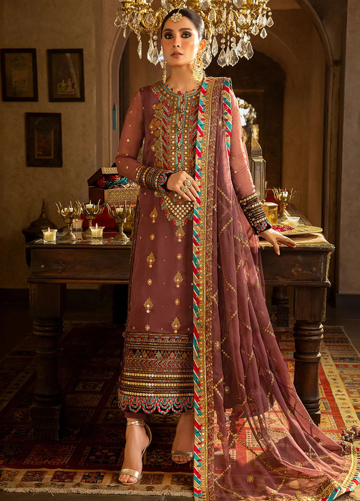 Asim Jofa Embroidered Chiffon Unstitched Suit 3 Piece AJ23VF AJVF-02 - Festive Collection