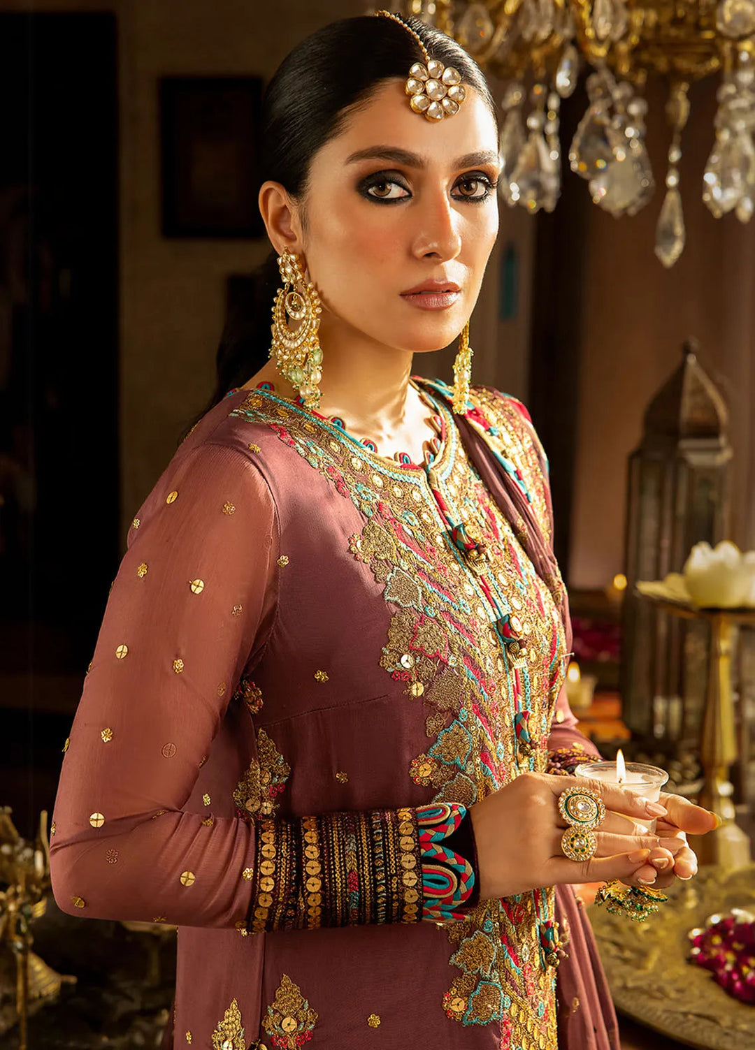 Asim Jofa Embroidered Chiffon Unstitched Suit 3 Piece AJ23VF AJVF-02 - Festive Collection