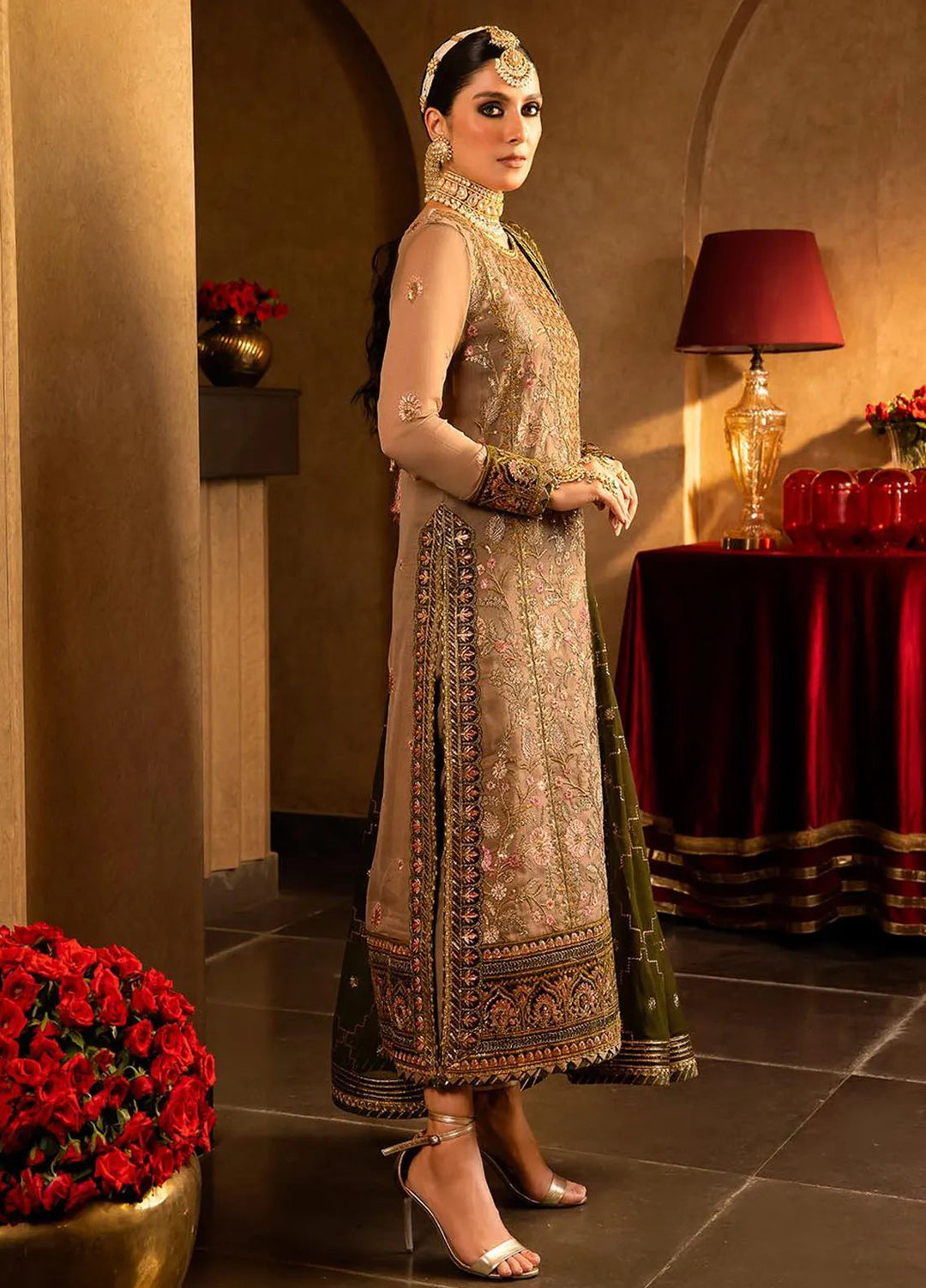 Asim Jofa Embroidered Chiffon Unstitched Suit 3 Piece AJ23VF AJVF-05 - Festive Collection