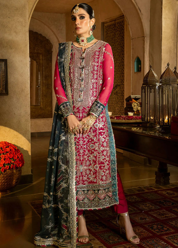 Asim Jofa Embroidered Chiffon Unstitched Suit 3 Piece AJ23VF AJVF-06 - Festive Collection