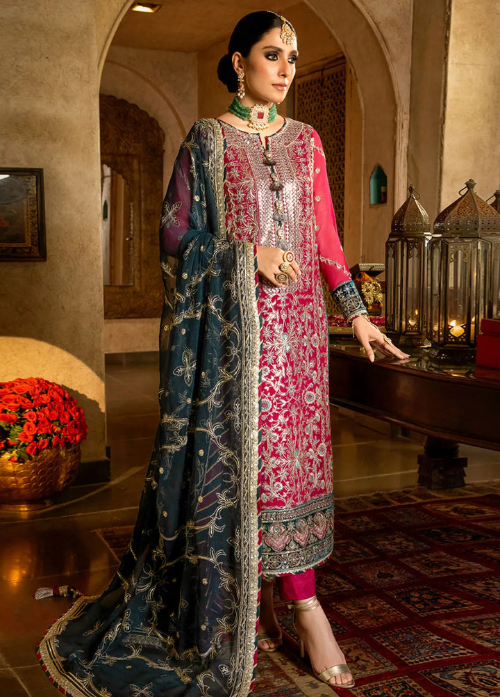 Asim Jofa Embroidered Chiffon Unstitched Suit 3 Piece AJ23VF AJVF-06 - Festive Collection