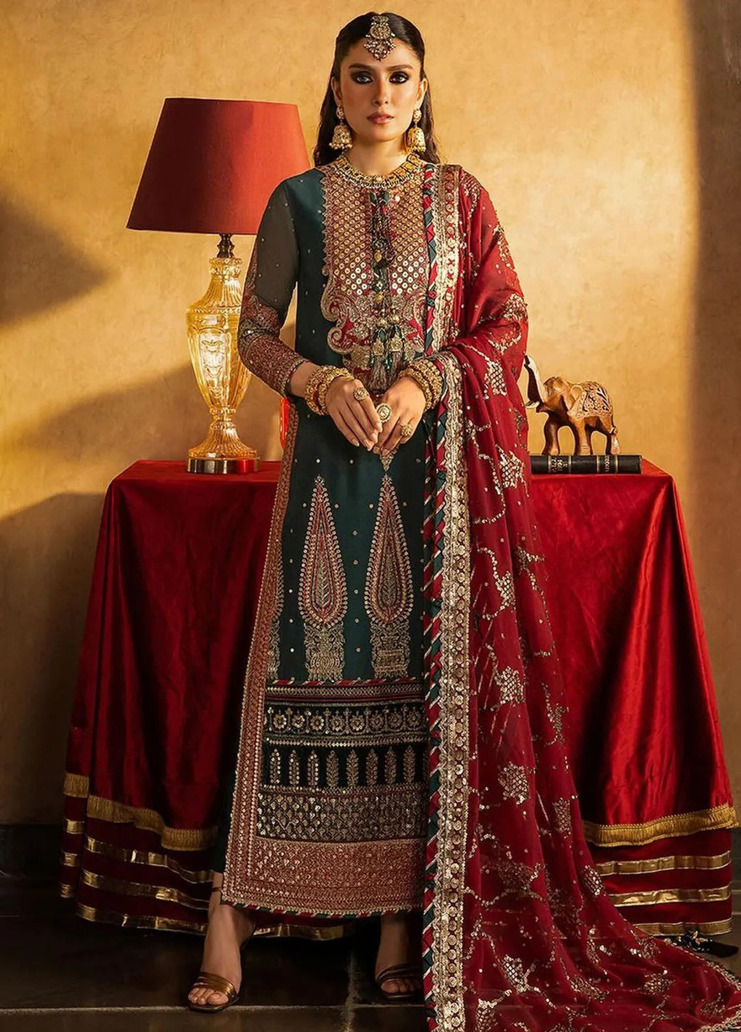 Asim Jofa Embroidered Chiffon Unstitched Suit 3 Piece AJ23VF AJVF-10 - Festive Collection