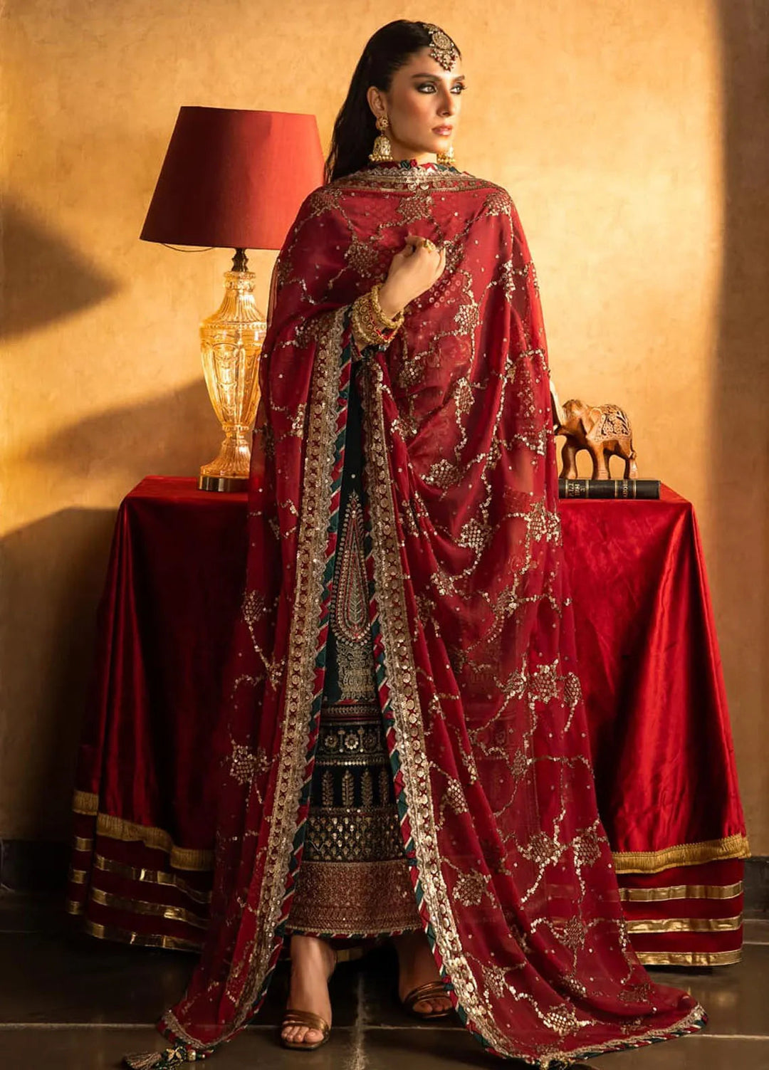 Asim Jofa Embroidered Chiffon Unstitched Suit 3 Piece AJ23VF AJVF-10 - Festive Collection