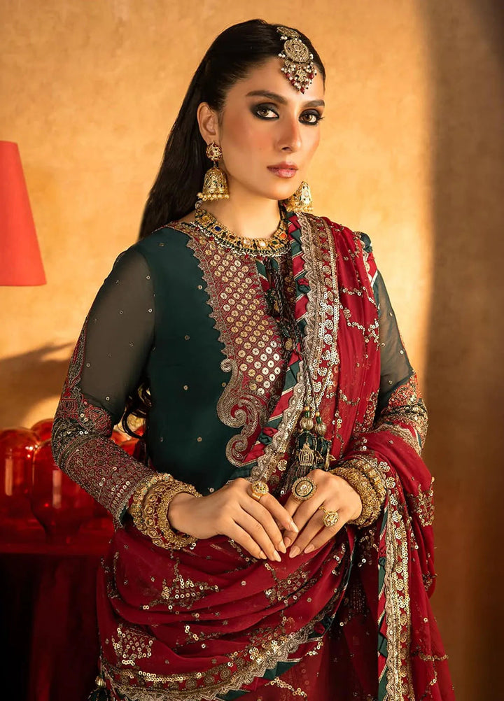 Asim Jofa Embroidered Chiffon Unstitched Suit 3 Piece AJ23VF AJVF-10 - Festive Collection