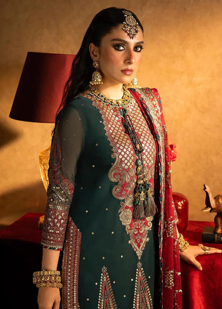 Asim Jofa Embroidered Chiffon Unstitched Suit 3 Piece AJ23VF AJVF-10 - Festive Collection