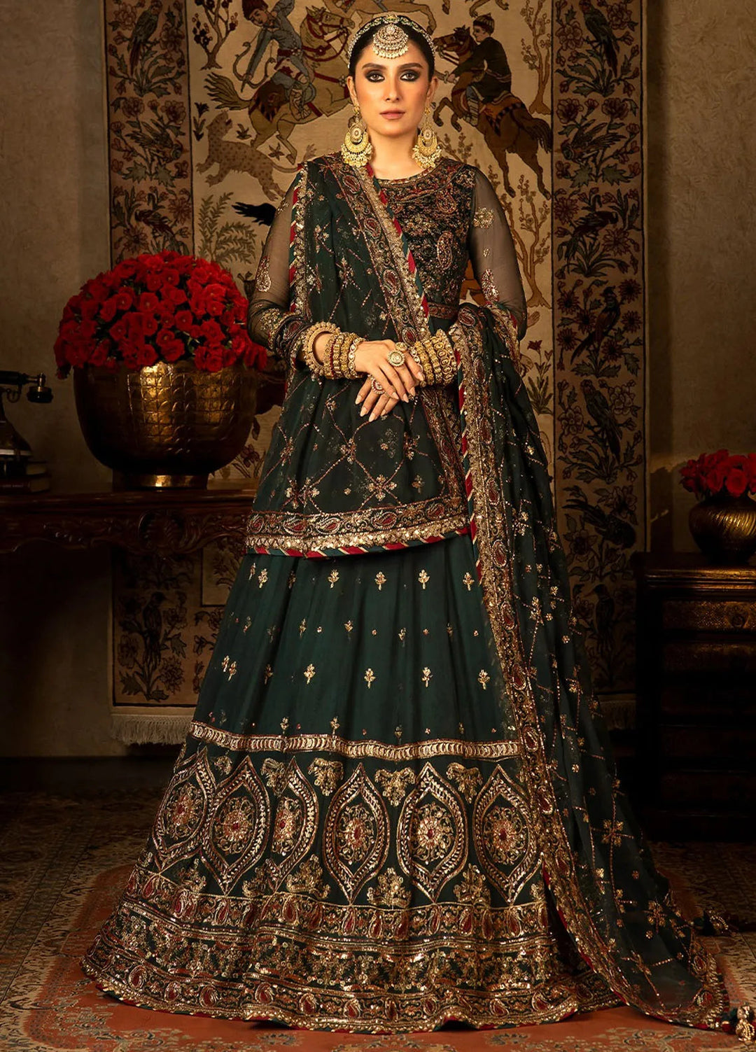 Asim Jofa Embroidered Chiffon Unstitched Suit 3 Piece AJ23VF AJVF-11 - Festive Collection