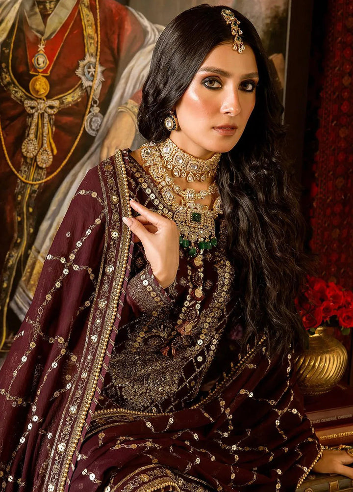Asim Jofa Embroidered Chiffon Unstitched Suit 3 Piece AJ23VF AJVF-12 - Festive Collection