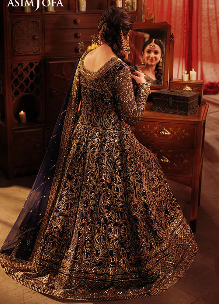 Asim Jofa Embroidered Chiffon Unstitched Suit 3 Piece AJ24CE AJCE-01 - Formal Collection