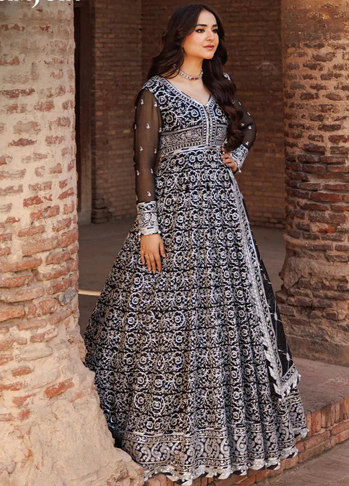 Asim Jofa Embroidered Chiffon Unstitched Suit 3 Piece AJ24CE AJCE-02 - Formal Collection