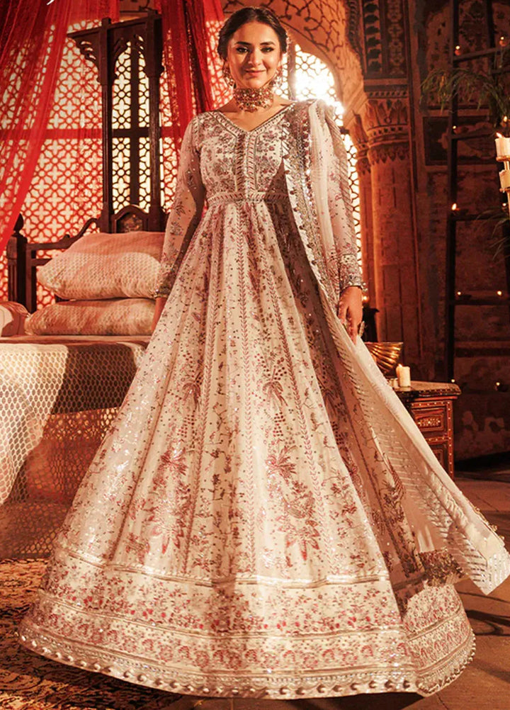 Asim Jofa Embroidered Chiffon Unstitched Suit 3 Piece AJ24CE AJCE-04 - Formal Collection