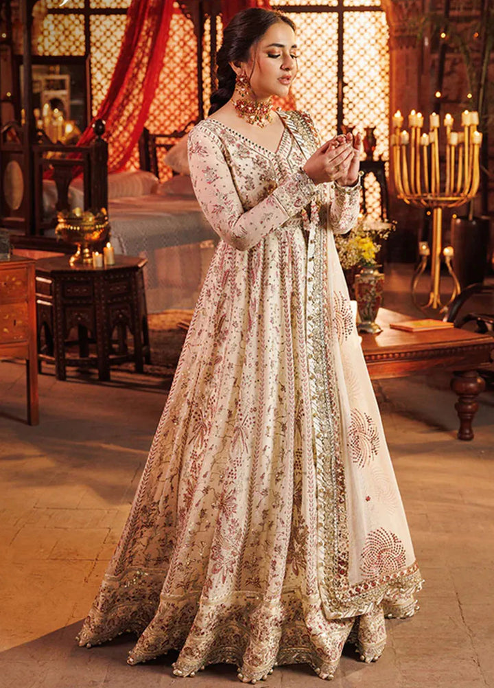 Asim Jofa Embroidered Chiffon Unstitched Suit 3 Piece AJ24CE AJCE-04 - Formal Collection