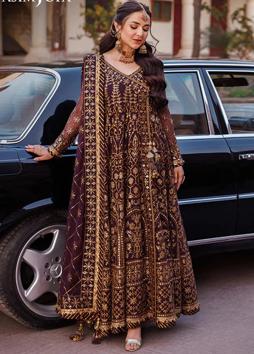 Asim Jofa Embroidered Chiffon Unstitched Suit 3 Piece AJ24CE AJCE-05 - Formal Collection