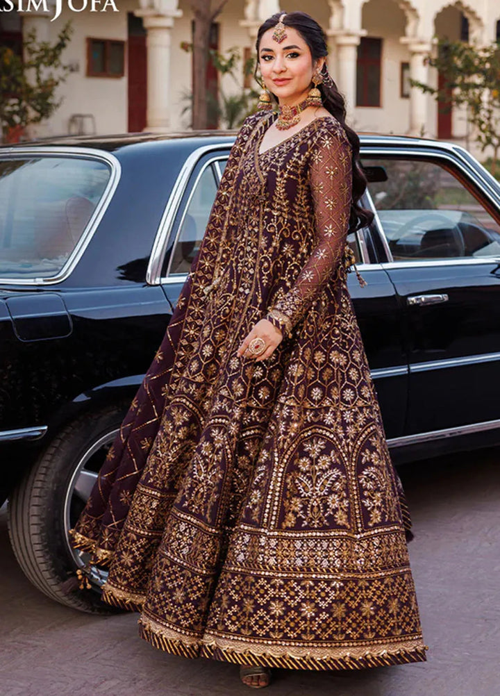 Asim Jofa Embroidered Chiffon Unstitched Suit 3 Piece AJ24CE AJCE-05 - Formal Collection