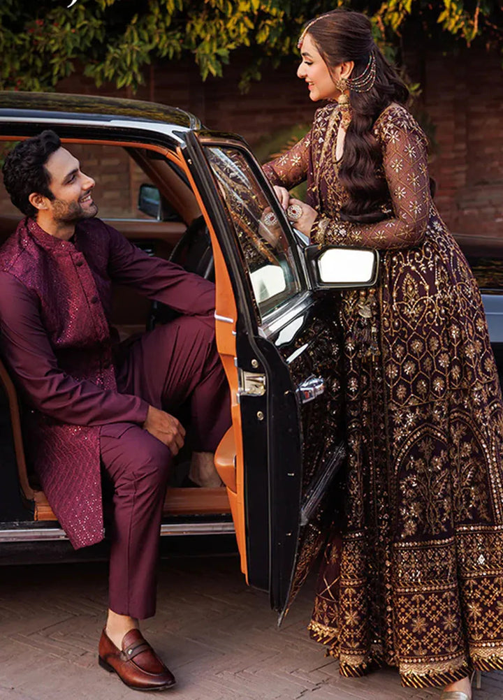Asim Jofa Embroidered Chiffon Unstitched Suit 3 Piece AJ24CE AJCE-05 - Formal Collection