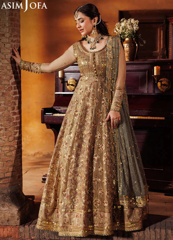 Asim Jofa Embroidered Chiffon Unstitched Suit 3 Piece AJ24CE AJCE-07 - Formal Collection