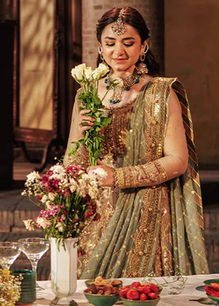 Asim Jofa Embroidered Chiffon Unstitched Suit 3 Piece AJ24CE AJCE-07 - Formal Collection