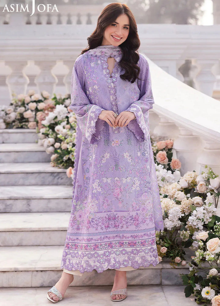Asim Jofa Embroidered Grip Suits Unstitched 3 Piece AJ25CS AJRS-01 - Formal Collection