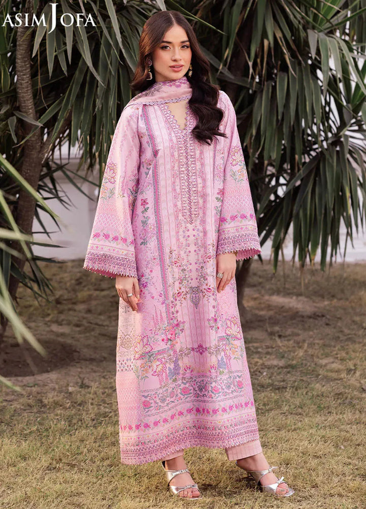 Asim Jofa Embroidered Grip Suits Unstitched 3 Piece AJ25CS AJRS-03 - Formal Collection