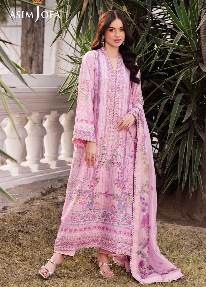 Asim Jofa Embroidered Grip Suits Unstitched 3 Piece AJ25CS AJRS-03 - Formal Collection