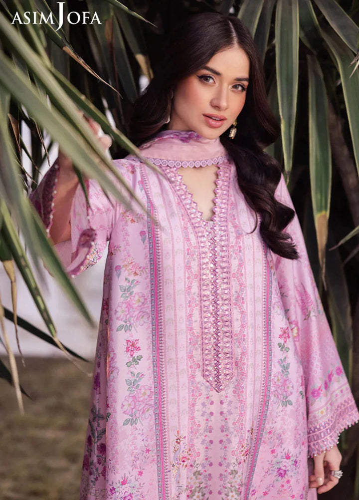 Asim Jofa Embroidered Grip Suits Unstitched 3 Piece AJ25CS AJRS-03 - Formal Collection