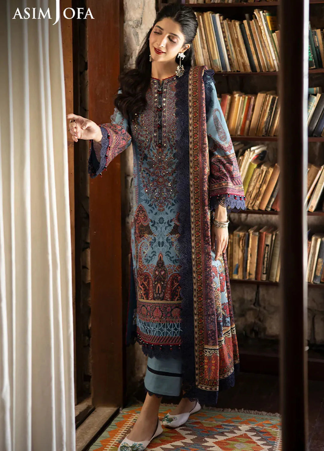 Asim Jofa Embroidered Khaddar Suits Unstitched 3 Piece AJ24UW AJUW-01 - Winter Collection