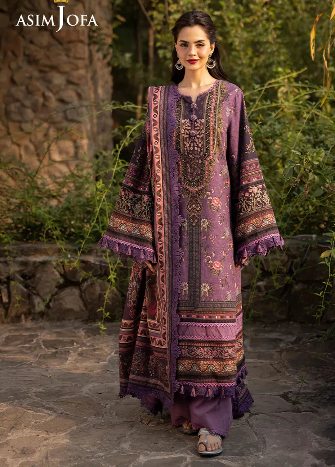 Asim Jofa Embroidered Khaddar Suits Unstitched 3 Piece AJ24UW AJUW-05 - Winter Collection