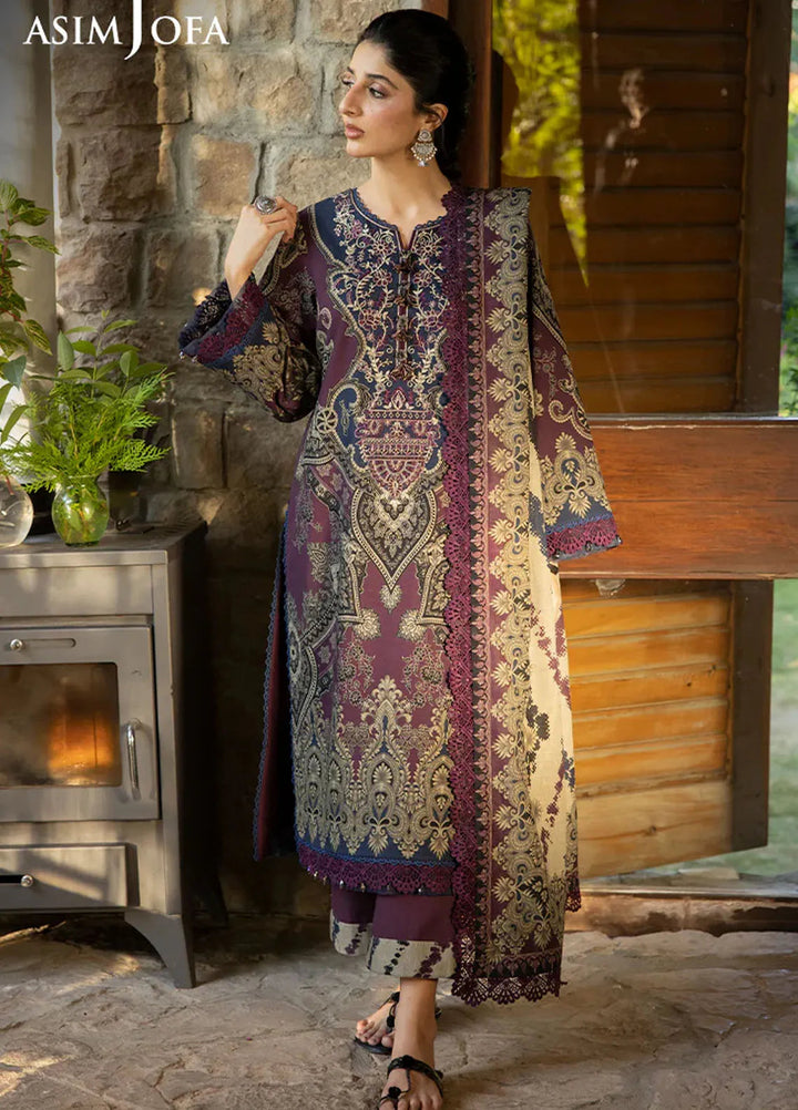 Asim Jofa Embroidered Khaddar Suits Unstitched 3 Piece AJ24UW AJUW-06 - Winter Collection