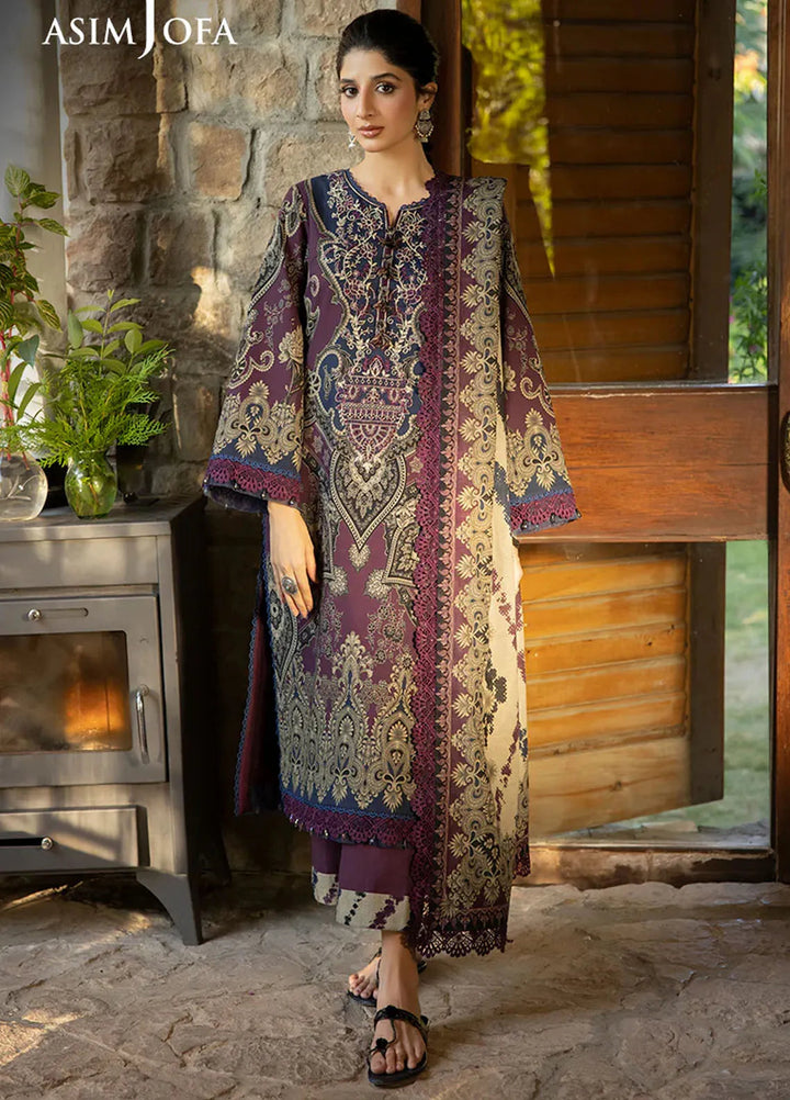 Asim Jofa Embroidered Khaddar Suits Unstitched 3 Piece AJ24UW AJUW-06 - Winter Collection