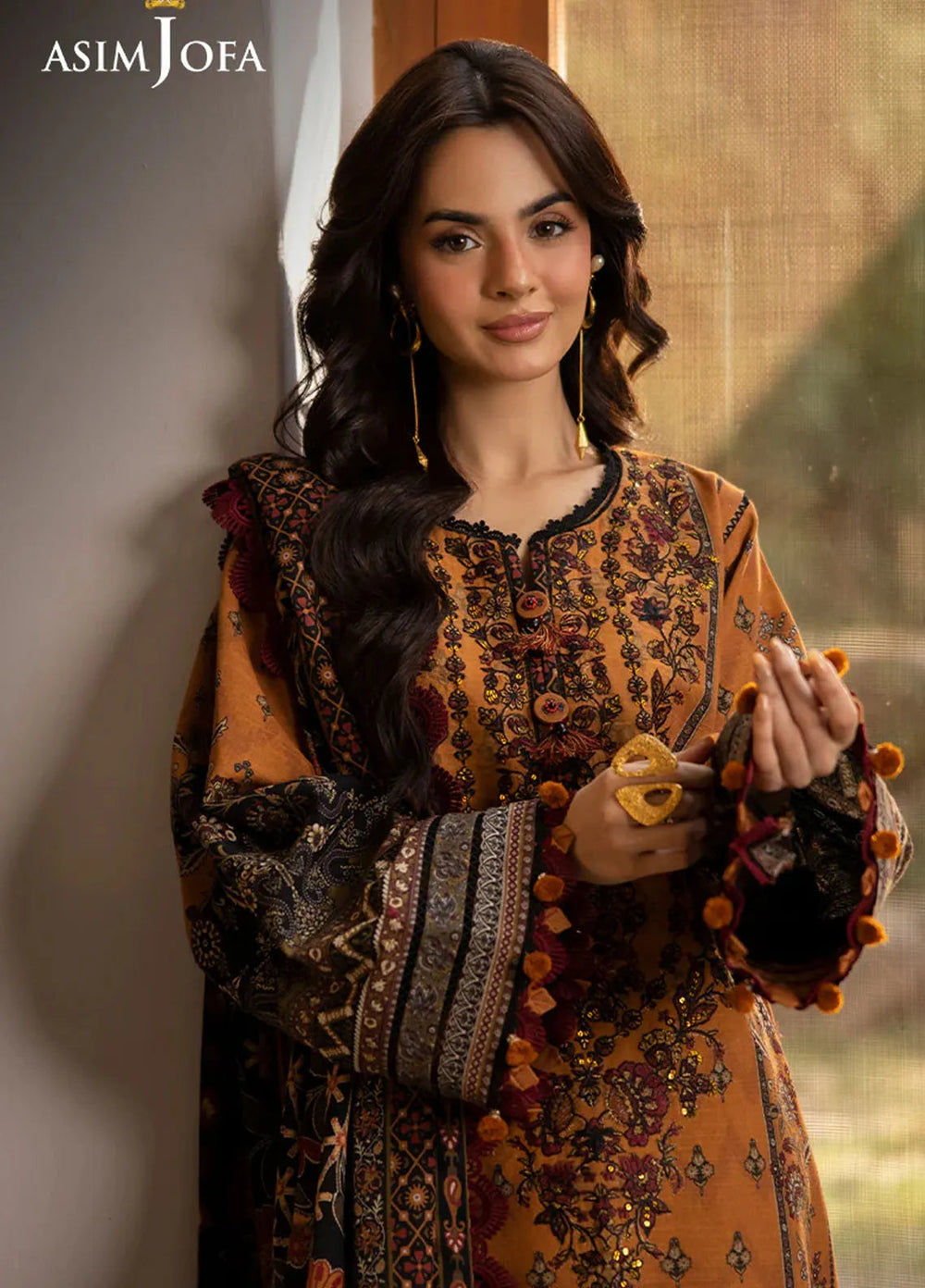 Asim Jofa Embroidered Khaddar Suits Unstitched 3 Piece AJ24UW AJUW-07 - Winter Collection