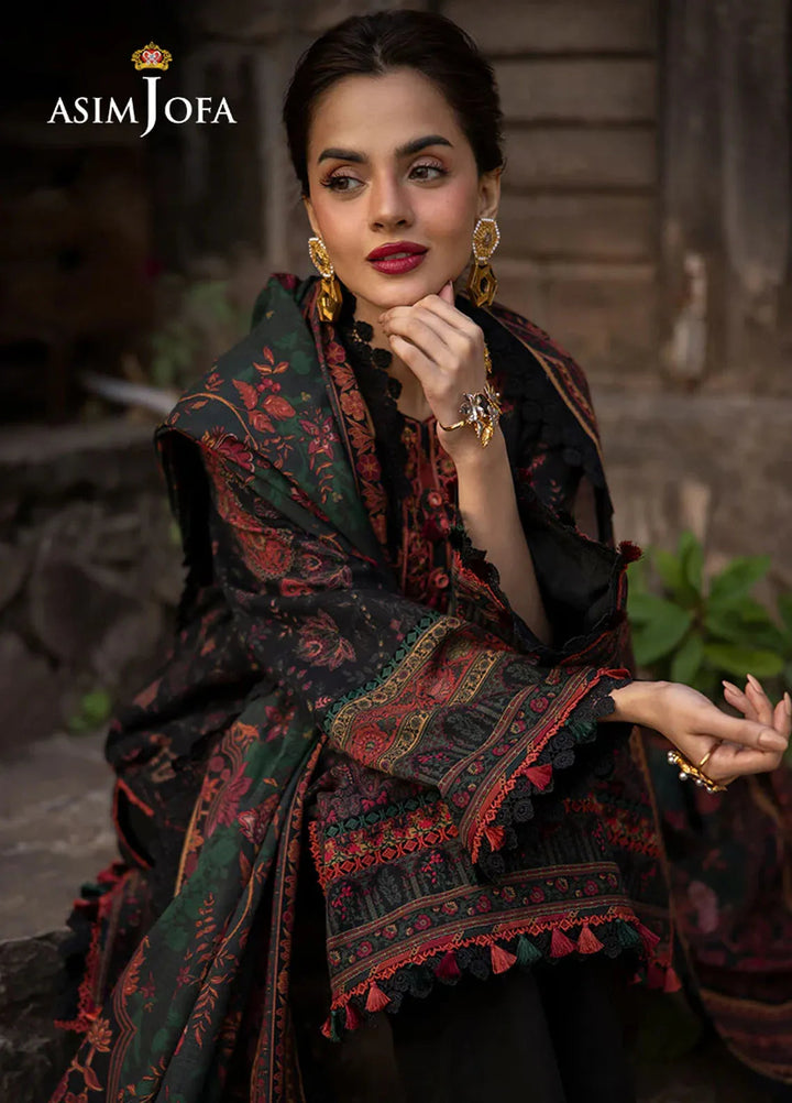 Asim Jofa Embroidered Khaddar Suits Unstitched 3 Piece AJ24UW AJUW-09 - Winter Collection