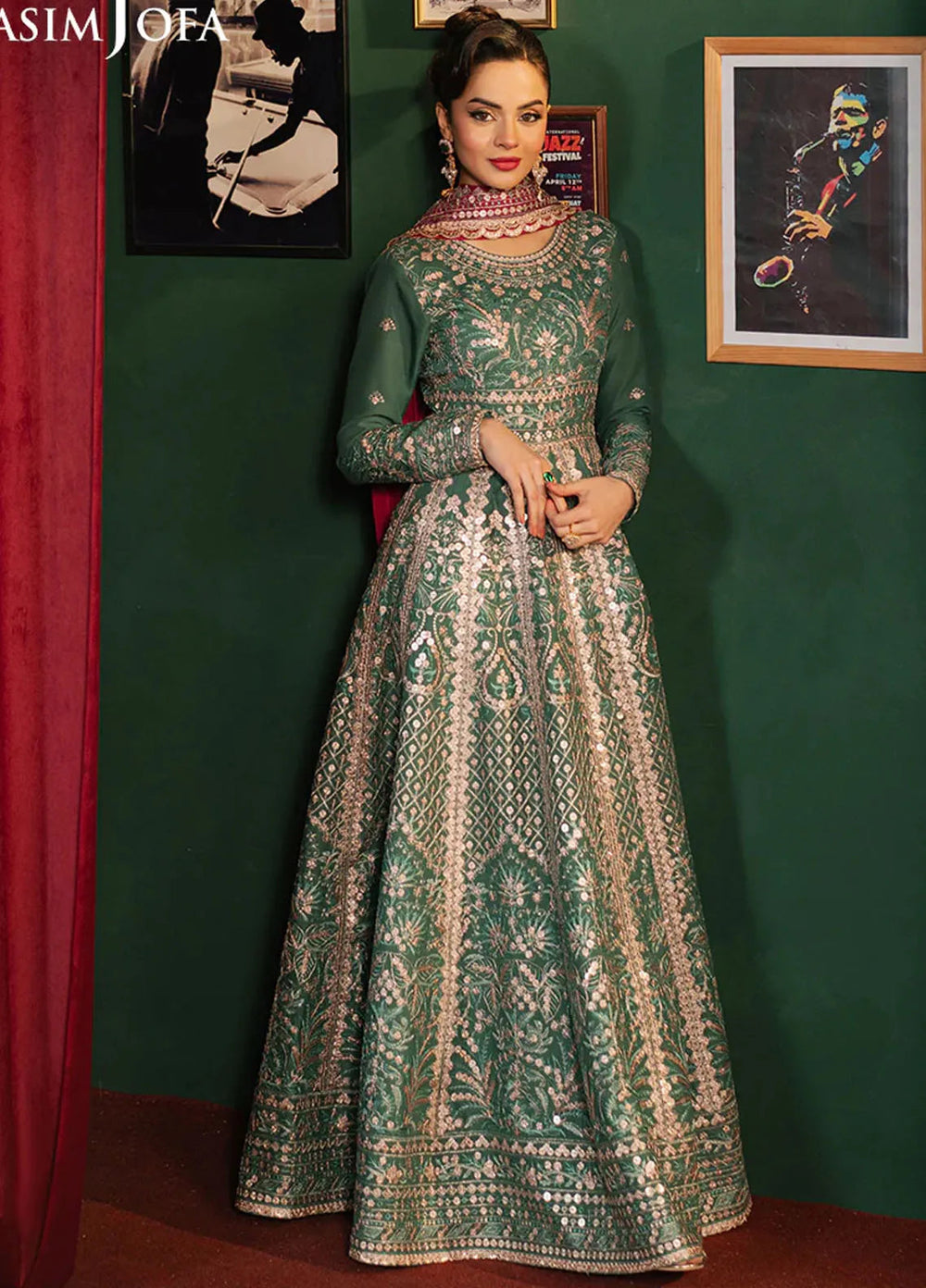 Asim Jofa Embroidered Lawn Suits Unstitched 3 Piece AJ25PF AJPF-31 - Festive Collection