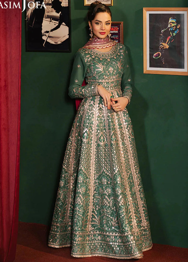 Asim Jofa Embroidered Lawn Suits Unstitched 3 Piece AJ25PF AJPF-31 - Festive Collection