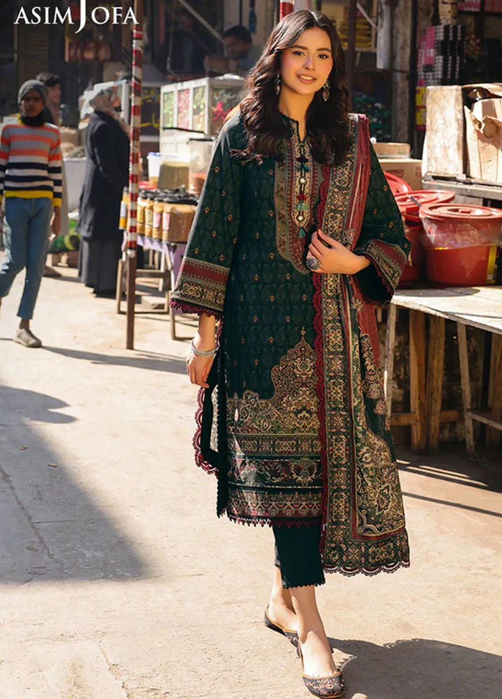 Asim Jofa Embroidered Lawn Suits Unstitched 2 Piece AJ25FE AJUBF-54 - Summer Collection