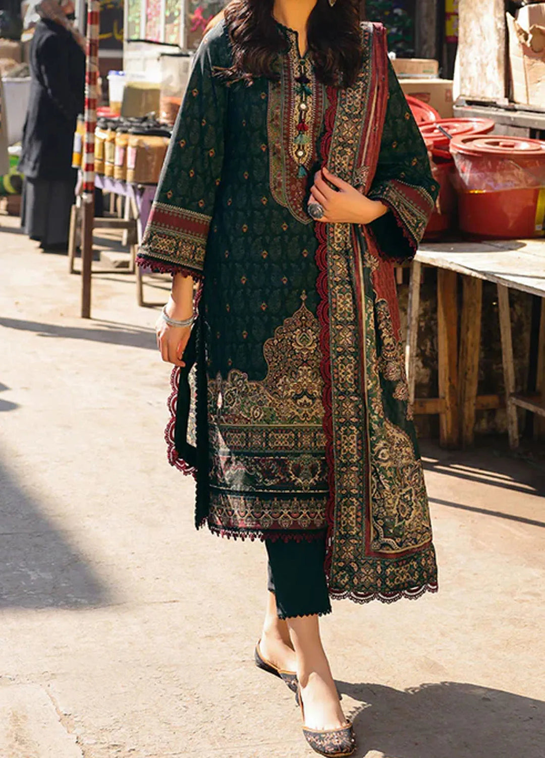 Asim Jofa Embroidered Lawn Suits Unstitched 2 Piece AJ25FE AJUBF-54 - Summer Collection