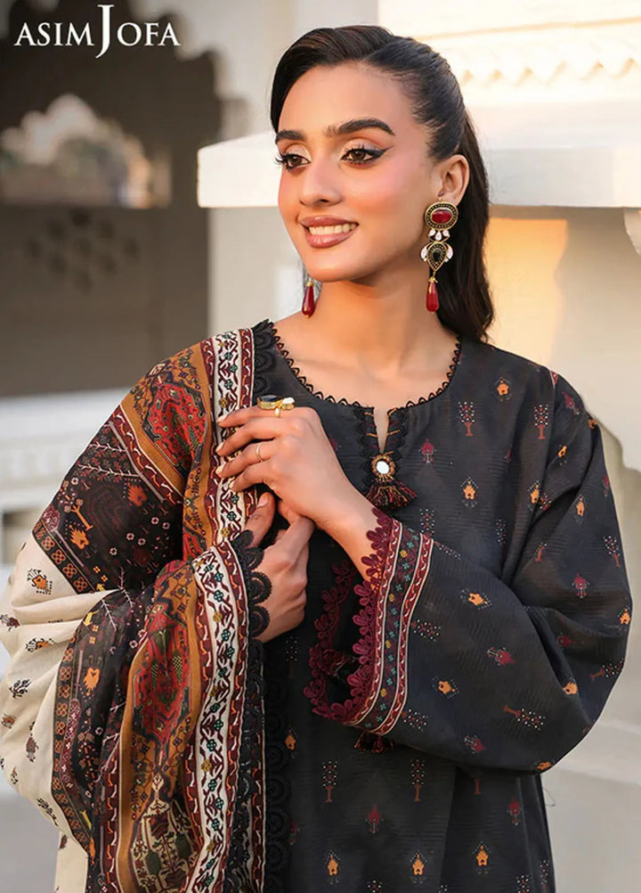 Asim Jofa Embroidered Lawn Suits Unstitched 3 Piece AJ25FE AJUBF-71 - Summer Collection