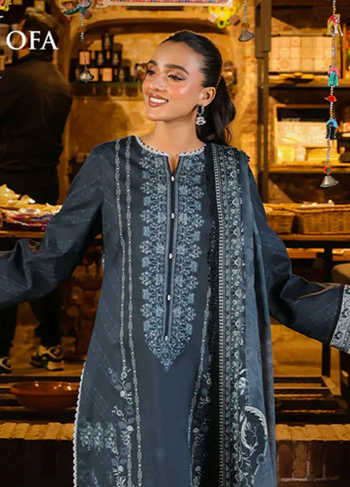 Asim Jofa Embroidered Lawn Suits Unstitched 3 Piece AJ25FE AJUBF-76 - Summer Collection